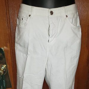 Jones New York sport Denim Stretch White straight jeans women's size 8